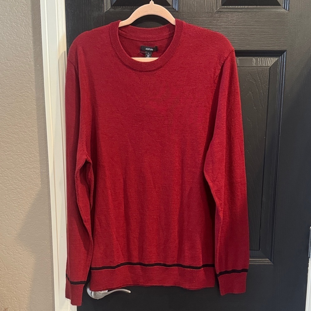 Alfani Deep Red Crewneck Sweater